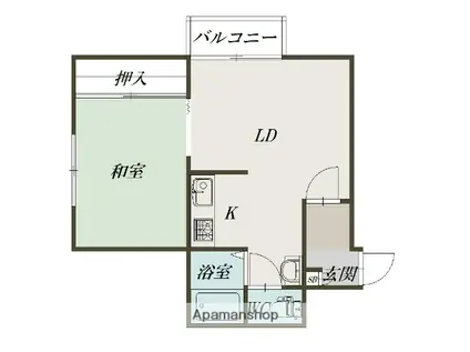 イーグル311(1DK/5階)の間取り写真