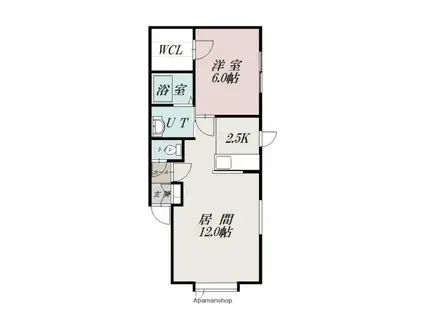 エフズドリーム(1LDK/2階)の間取り写真