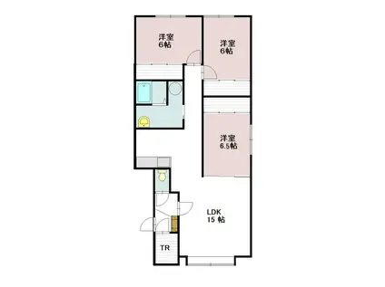 ハーモニーC棟(3LDK/2階)の間取り写真