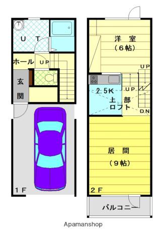 N.M.S B棟(1LDK/1階)の間取り写真
