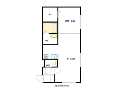 MORE-TRUE(1LDK/1階)の間取り写真