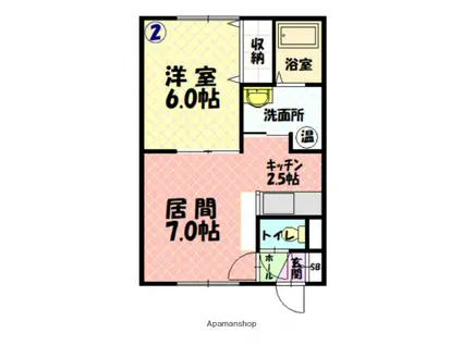 タウンハウス5.4(1LDK/1階)の間取り写真