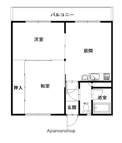 エステート宮下26A(2LDK/3階)の間取り写真