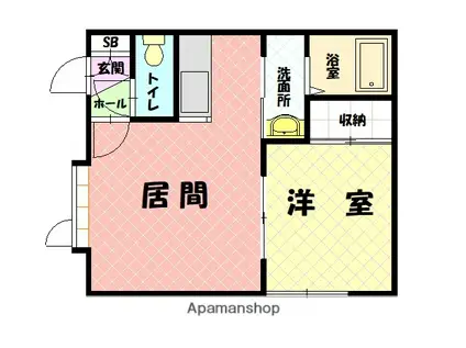 アイリス1.7(1LDK/2階)の間取り写真