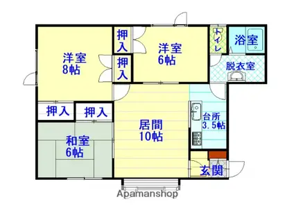 サンシャインロワール(3LDK/1階)の間取り写真