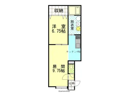 チェリー2・2(1LDK/2階)の間取り写真