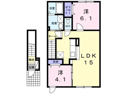 ソナーレ(2LDK/2階)の間取り写真