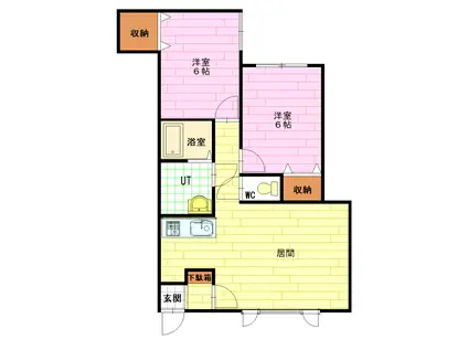 グランビア820(2LDK/2階)の間取り写真