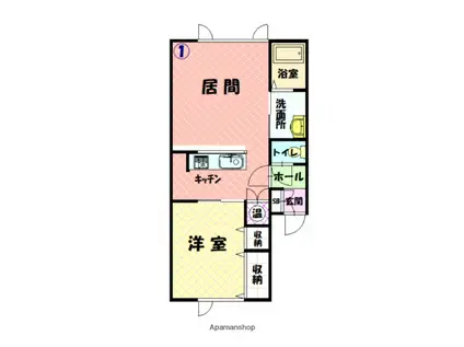 サクラージュ(1LDK/1階)の間取り写真