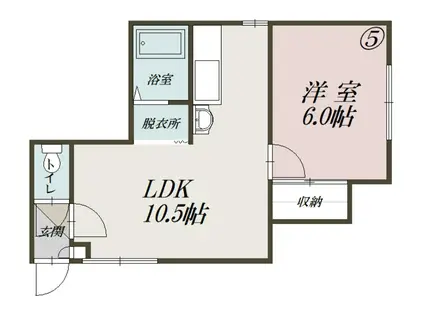 フローレンス132(1LDK/2階)の間取り写真
