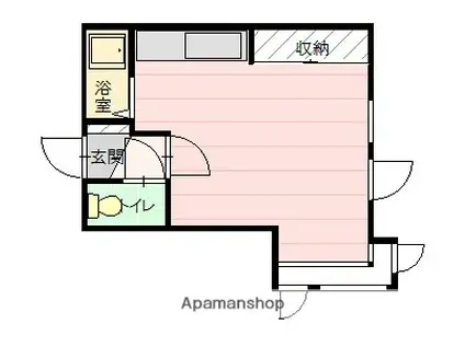 フローラ(1K/2階)の間取り写真