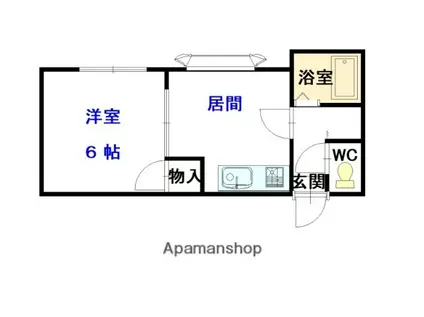 パリオ5・8(1DK/1階)の間取り写真