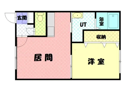 アジト旭大前(1LDK/2階)の間取り写真