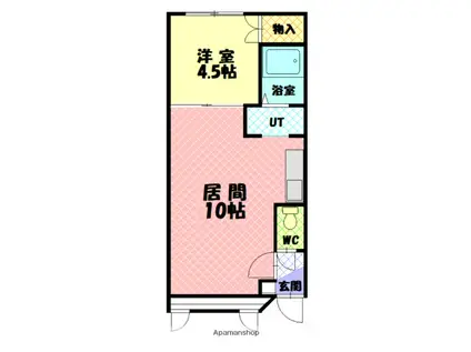 グラナダ76(1LDK/2階)の間取り写真