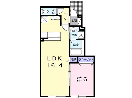 レガーレ1(1LDK/1階)の間取り写真