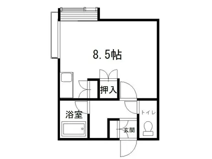 コットンハウス9(ワンルーム/2階)の間取り写真