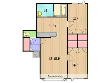 ベルコート永山Ⅱ(2LDK/2階)の間取り写真