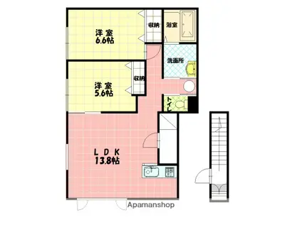 OCTA 2(2LDK/2階)の間取り写真