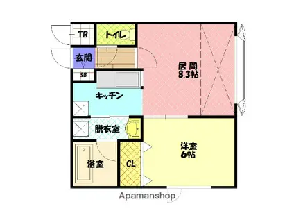 サンタフェ(1LDK/2階)の間取り写真