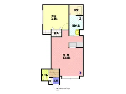 ハピネス2・5(1LDK/2階)の間取り写真