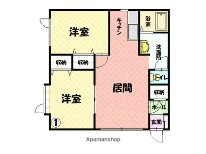 TAIYU(2LDK/2階)の間取り写真