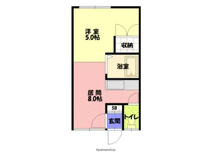 コーポイースト(1LDK/2階)の間取り写真