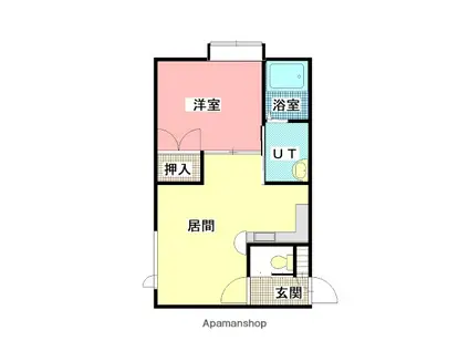 サイレンス2206B(1LDK/2階)の間取り写真