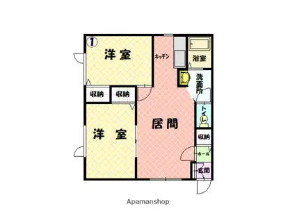 ステイエクセリア東光(2LDK/2階)の間取り写真