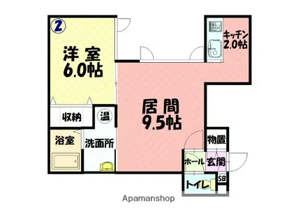 LALUCE・UNO(1LDK/1階)の間取り写真