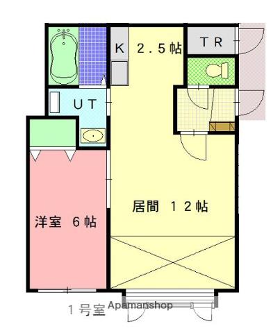 ヴィードⅠ(1LDK/2階)の間取り写真