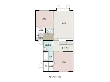 ステラコリーヌ(2LDK/2階)の間取り写真