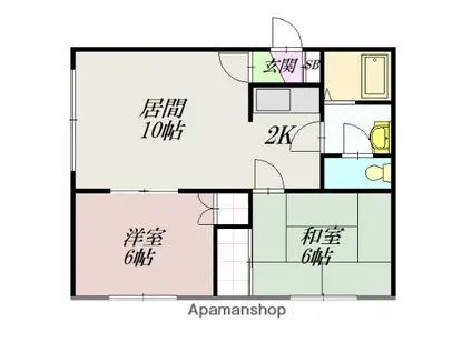 シティアドレ緑町(2LDK/2階)の間取り写真