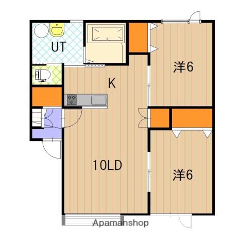 アルト10(2LDK/1階)の間取り写真