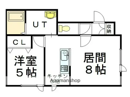 スマイル神居(1LDK/1階)の間取り写真