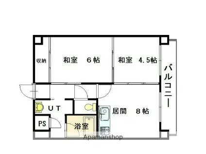 ロジェ3・2(2DK/3階)の間取り写真