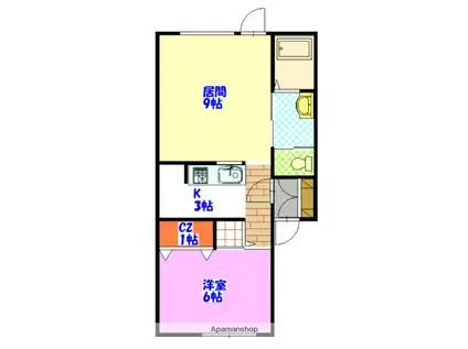 R&M Ⅲ(1LDK/2階)の間取り写真