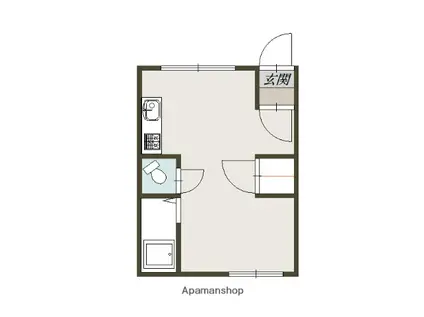 深川総合ハイツA(ワンルーム/1階)の間取り写真