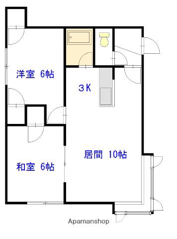 第2せせらぎハイツ(2LDK/2階)の間取り写真