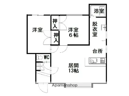 マリノD(2LDK/2階)の間取り写真