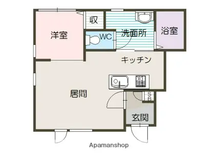 NEO-STRADA Ⅰ(1LDK/1階)の間取り写真