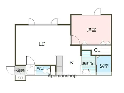 グランピア8・22(1LDK/2階)の間取り写真