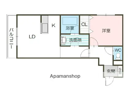 ステラガーデン(1LDK/5階)の間取り写真