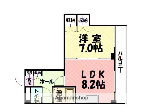 メゾンペガサス(1LDK/3階)の間取り写真