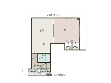 メゾンペガサス(1LDK/3階)の間取り写真