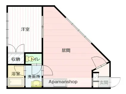 クレオ724(1LDK/2階)の間取り写真