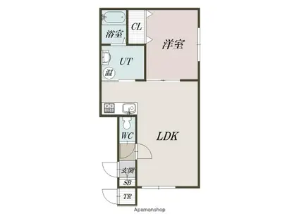 ARTESANO(1LDK/1階)の間取り写真