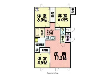 GLP・Ⅲ(3LDK/1階)の間取り写真