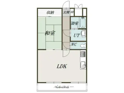 ダイアナ常盤ヒルズ(1LDK/7階)の間取り写真