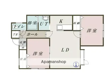 3PEACE(2LDK/2階)の間取り写真
