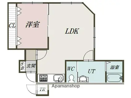 ARCE Ⅲ(1LDK/2階)の間取り写真